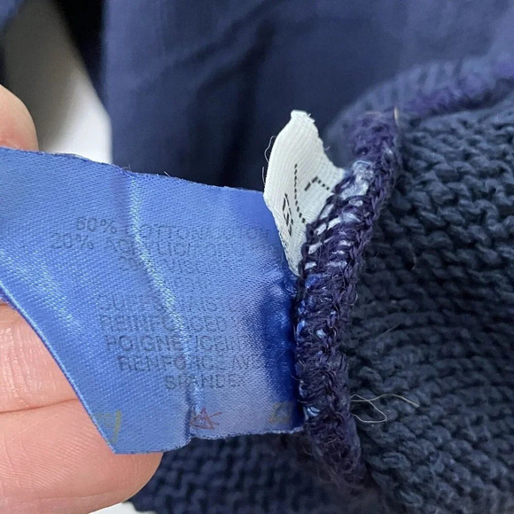 Vintage Parkhurst Northern Reflections Blue Tree Knit Sweater - Picture 5 of 6